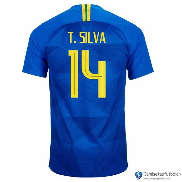 Camiseta Seleccion Brasil Segunda equipo T.Silva 2018 Azul